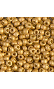 Miyuki rocailles Perlen 8/0 - Duracoat matted galvanized gold 8-4202F